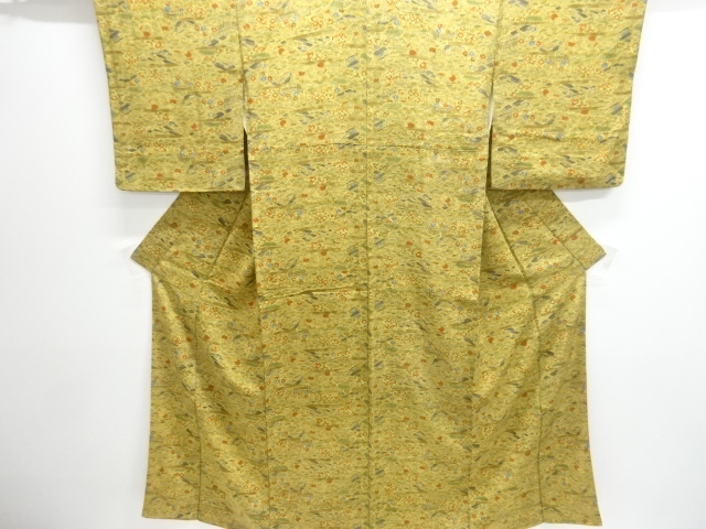 JAPANESE KIMONO / KOMON / FLORAL PLANTS